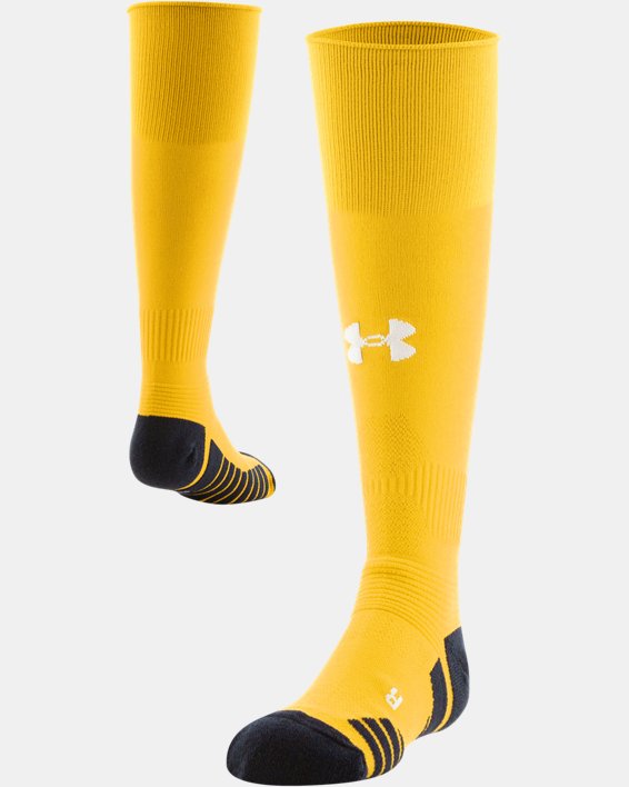 Kids' UA Soccer Over-The-Calf Socks, Yellow, pdpMainDesktop image number 0